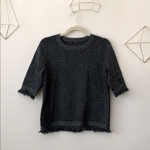(3/$21) Ann Taylor Gray Marbled Sweater